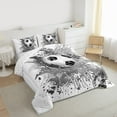 thumbnail image 3 of Homewish Sport Soccer 3 Pieces Queen Comforter Set For Children Teens Adults,Graffiti Splash Ultra Soft Bedding Sets,Gamer Football Bedding Comforter Set,Ultra Soft Home Decor,Reversible, 3 of 8