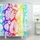 thumbnail image 1 of ABPHQTO Rosa Arco Iris Aloha Patrón Hawaiano Flores Tropicales y Hoja Palma Gibiscus Plumeria Cortinas de Ducha de Baño Impermeables Set 165x180 cm ABPHQTO PKNMT66x72Shower-10162, 1 of 2