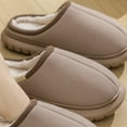 thumbnail image 6 of Lovskoo 2024 Women's And Men's Slippers Winter Models Hundreds Of Indoor Home Leisure Warm Shoes Non-Slip Warm Thickened Couple Cotton Shoes Coffee, 6 of 7