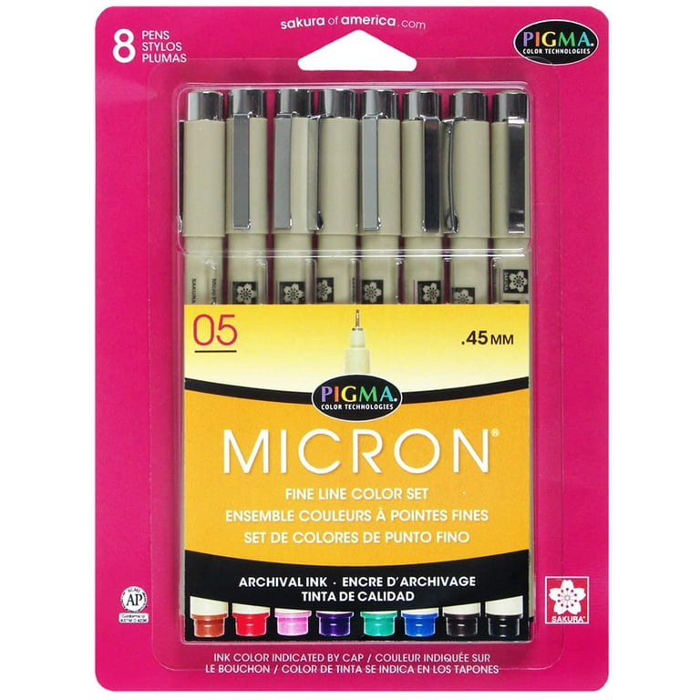 Pigma® Micron® .45mm Assorted Color 6-pack – Ink+Volt
