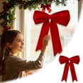 thumbnail image 4 of 19x25 Inch Large Red Velvet Christmas Bow, Extra Large Christmas Tree Topper for Wreaths Front Door, Xmas Decor for Indoor Outdoor Home Wedding Decorations, 4 of 9