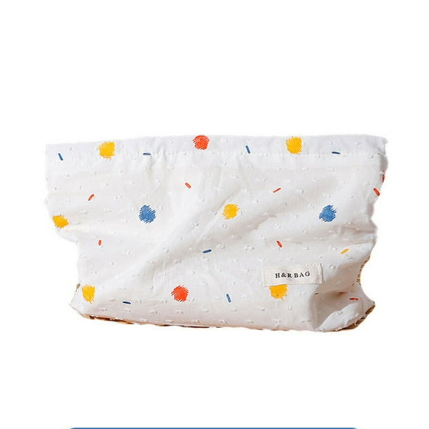 Juego de 2 neceseres de maquillaje. Neceser grande de viaje, organizador de artículos de aseo para mujer, con bordado floral. Neceser pequeño con cremallera.