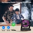 thumbnail image 4 of 30000mAh Portable Camping Fan, Rechargeable USB Tent Fan with LED Light & Hooks, Battery Personal Turbo for Travel Table Camping Gear, 4 of 7