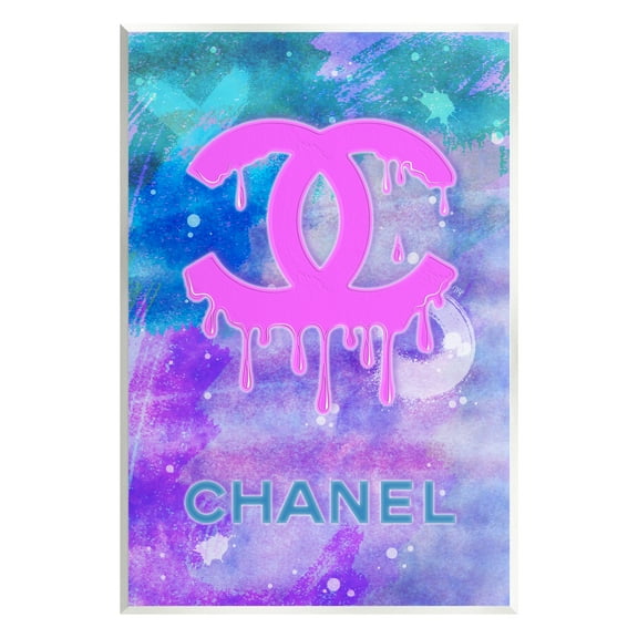 Stupell Industries Fashion Logo Modern Drip Abstract Painting Unframed Art Print Wall Art, 10 x 15