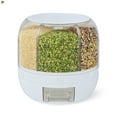 thumbnail image 4 of Thyme & Table 6 Section Rotating Plastic Food Storage Dispenser with Removable Drawer, White, 4 of 10