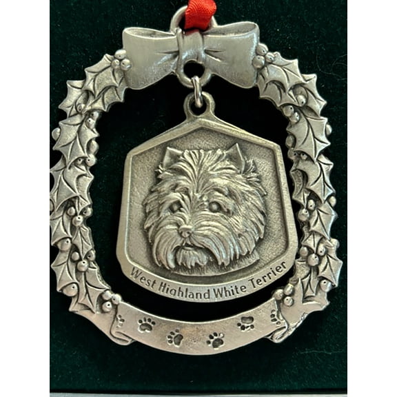 West Highland Terrier Fine Pewter Dog Breed Ornament