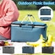 thumbnail image 1 of Bolsa térmica aislada de 30 litros con marco de aluminio | Cesta de picnic plegable para acampar, playa, barbacoa, viajes | Doble cremallera, EPE y forro de aluminio ecológico | Fácil de limpiar, 1 of 2