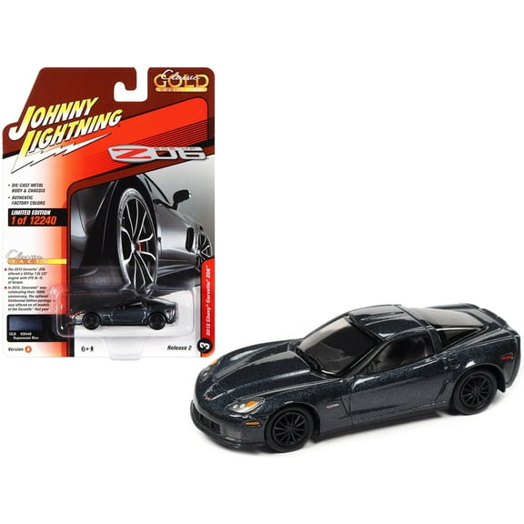 2012 Chevrolet Corvette Z06 Supersonic Blue Metallic Limited Edition to 12240 pieces 1/64 Diecast Model Car by Johnny Lightning