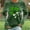 #0184-Green, variant on Uootdi Cute Shamrock Graphic Crewneck Long Sleeve Shirts for Women St. Patrick's Day Sweatshirt for Women Lucky Leaf Irish Shamrock Pullover Shirts Tops Gift