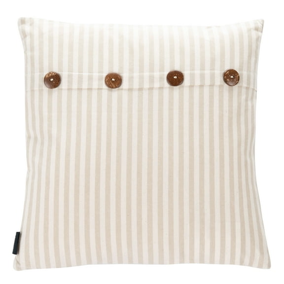 SAFAVIEH Kensing Striped Throw Pillow, 18" x 18", Beige/White