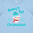 thumbnail image 4 of Inktastic Baby's 1st Chrismukkah with Cute Snowman and Snowflakes Boys or Girls Baby T-Shirt, 4 of 5