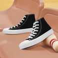 thumbnail image 5 of Kids High Top Canvas Sneakers Girls Boys Lace Up Classic Casual Shoes Toddler Comfy Fashion Running Walking Shoes Indoor Outdoor, 5 of 8