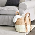 thumbnail image 4 of Household Essentials Cattail and Paper Terra Basket, Natural and Cream, 4 of 8