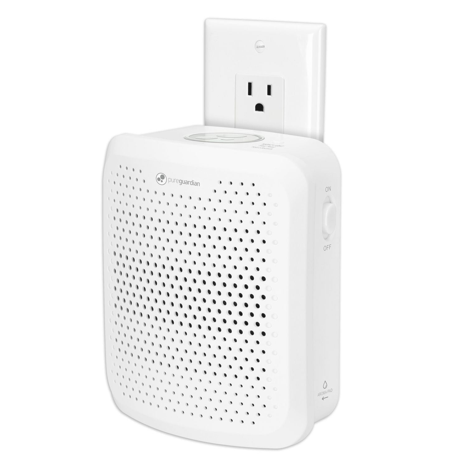 PureGuardian AP201W Odor Eliminating Pluggable Air Purifier with Nightlight