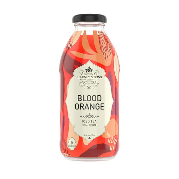 Harney & Sons 318778 Blood Orange Bottled Tea, 16 fl. oz - Pack of 12