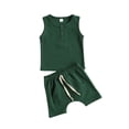 thumbnail image 1 of xiaxaixu Baby Tank + Shorts, Elastic Waist with Pockets, Button Decoration, 1 of 9