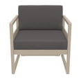 thumbnail image 4 of Pemberly Row Patio Club Chair Taupe with Acrylic Fabric Charcoal Cushions, 4 of 8