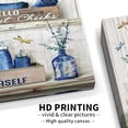 thumbnail image 3 of Bathroom Decor Canvas Wall Art Blue Bathroom Decor Farmhouse Wall Art Rustic Bathroom Sign Print Paintings Bathroom Pictures Modern Home Artwork Decor For Bathroom Framed Ready To Hang 12x16inch, 3 of 5