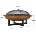 thumbnail image 6 of Real Flame La Porte 37" Round Wood Burning Steel Fire Pit in Rust Brown, 6 of 11