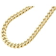 thumbnail image 5 of 10K Yellow Gold Semi Hollow Miami Cuban 7mm Chain Link Necklace 24 Inch, 5 of 6