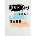 thumbnail image 3 of Manfinity RSRT Fashionable Casual Young Vacation Style Minimalist Letter & Palm Tree Silhouette Printed White Fitted Short Sleeve T-Shirt For Men, Suitable For Outdoor, Vacation, Dates, Parties, Coup, 3 of 7