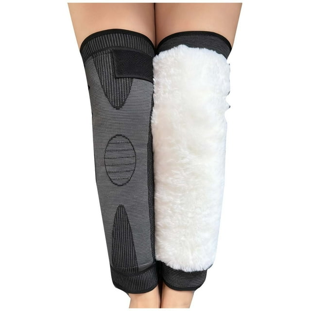 Women's Winter Leg Drawstring Loose Tight Wool Knee Pads Warm Non-Slip Leg Covers