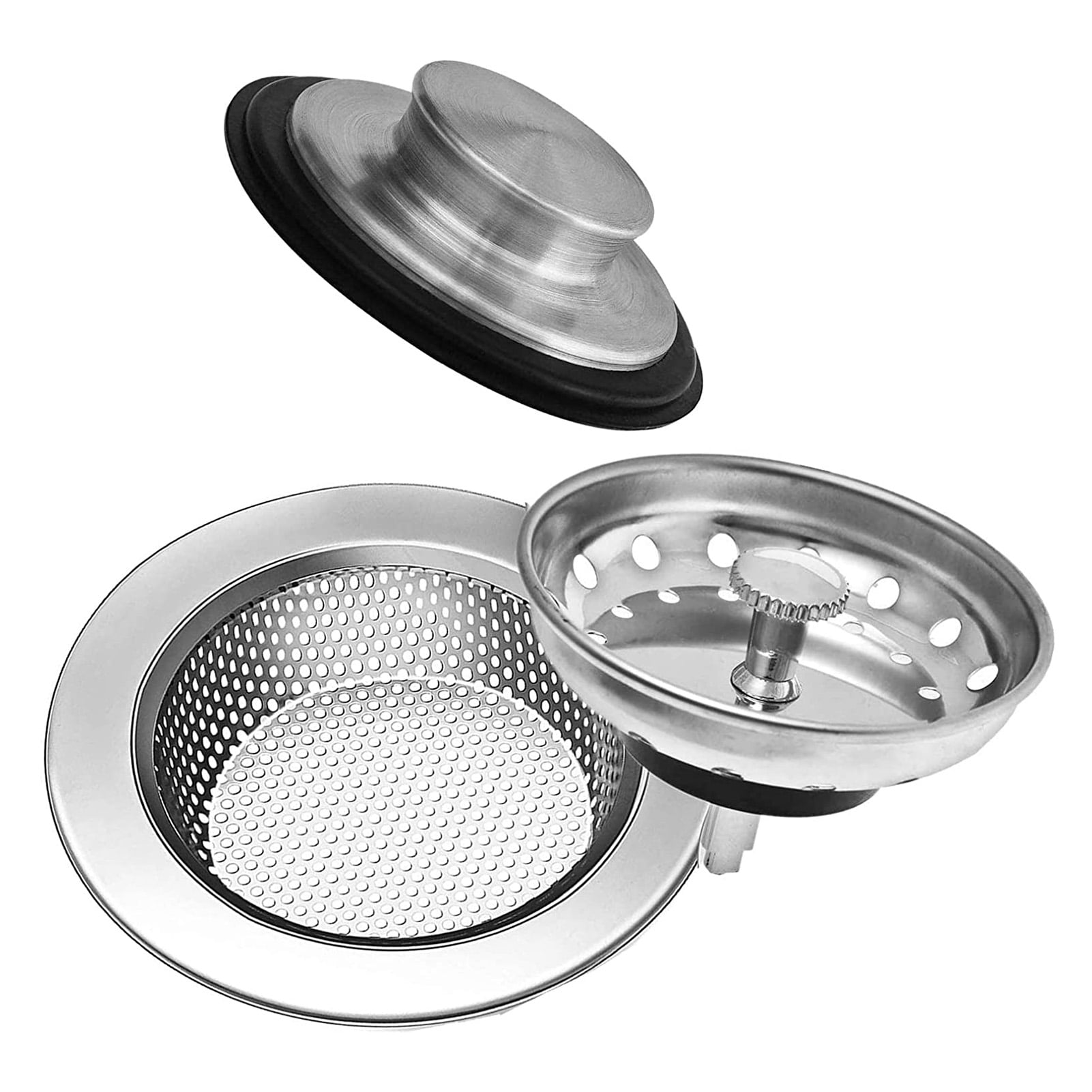 Bobasndm 3 Pieces Kitchen Sink Stopper Strainer Garbage Disposal Plug