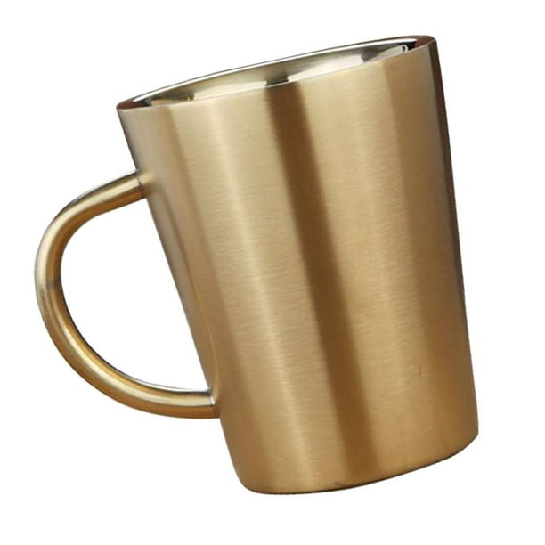 Taza De De la vaso De Del Acero Inoxidable Taza De Consumición De Del Doble 350ml De Oro