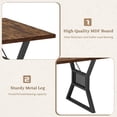 thumbnail image 2 of Eastvita 63-Inch Dining Table for 2-4 Heavy - Duty Legs/2-Tier Walnut Storage Shelves, 2 of 6