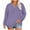Purple, variant on Diufon Women's Oversized Tops Soft Cotton Long Sleeve Button V Neck Loose Pullover Shirts Casual Basic Blouses