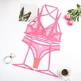thumbnail image 3 of Gibobby Ropa sexy de mujer para sexo Lencería sexy para mujer, conjunto de camisón de malla, camisón sexy para el hogar, lencería para mujer(Rosa caliente, M), 3 of 4