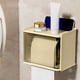 thumbnail image 5 of Portarrollos de papel higiénico de pared | Armario para rollos sin perforar | Dispensador de papel higiénico de plástico translúcido | Adhesivo de fácil instalación | Blanco, verde y amarillo, 5 of 6