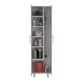 thumbnail image 3 of Newboti Furniture Nala Cleaning Cabinet, Double Door Cabinet, Four Legs, Five Shelves -Light Gray / White 32339, 3 of 7