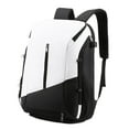 thumbnail image 4 of Mochila de baloncesto, bolsa de fitness portátil, mochila informal para el día a día con compartimentos para zapatos. Negro Blanco, 4 of 8