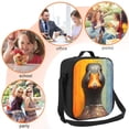 thumbnail image 6 of Cauagu Colorful Painted Duck Insulated Lunch Bag - Reusable Lunch Box Thickened Thermal Leakproof Lunch Tote Bag for Adult Office/Travel Picnic, 6 of 7