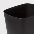 thumbnail image 3 of 3gal Open Vanity Waste Basket Black Compact Matte Plastic Indoor Trash Can, Small Size, Bathroom Use, 3 of 5