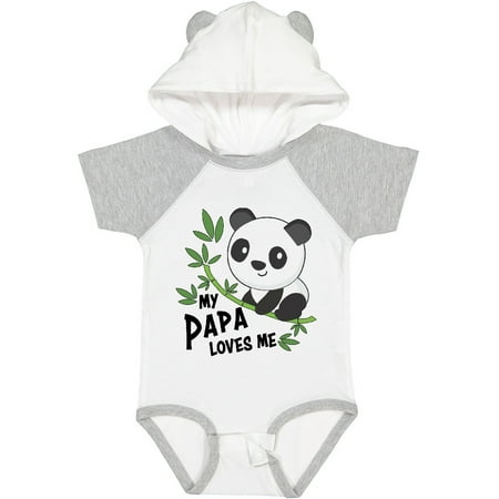 

Inktastic My Papa Loves Me- Cute Panda Gift Baby Boy or Baby Girl Bodysuit