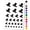 Black, variant on Dove Flying Silhouette Bird Water Resistant Temporary Tattoo Set Fake Body Art Collection - Yellow