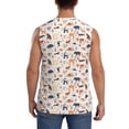 thumbnail image 4 of Fotbe South American Animals Men's Camiseta sin Mangas Estampada para Hombres, Playera Casual para Gimnasio, Entrenamiento, Playa-Medium, 4 of 7