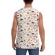 thumbnail image 4 of Fotbe South American Animals Men's Camiseta sin Mangas Estampada para Hombres, Playera Casual para Gimnasio, Entrenamiento, Playa-Medium, 4 of 7