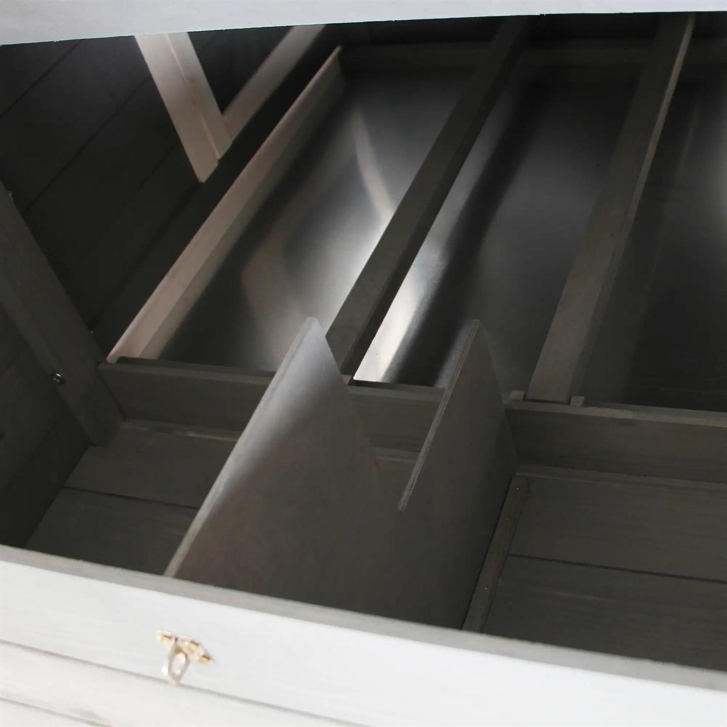 Pefilos 84" Chicken Coop Rabbit Hutch, Outdoor Wooden Poultry Cage Hen House with Nesting Box, Enclosed Run, Removable Tray for Garden Backyard, Gray