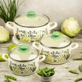 thumbnail image 5 of METALAC Olives Enamel Stockpot with Glass Lid 2.3 Qt (2.2 L) Enameled Steel Stock Pot for Cooking Induction Soup Pot, 5 of 7