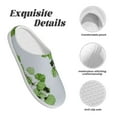 thumbnail image 5 of Lsque Watercolor Green Leaves Pattern Womens Comfort Cotton on Scuff With Memory Foam and Anti-skid Sole Slipper-46/47, 5 of 7