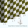 thumbnail image 6 of Olive Green and White Checkerboard Pattern Shower Curtain 84"x72" ,Bathroom Decorative Shower Curtains Set with 12 Hooks,Modern Waterproof Washable Shower Curtain, 6 of 6