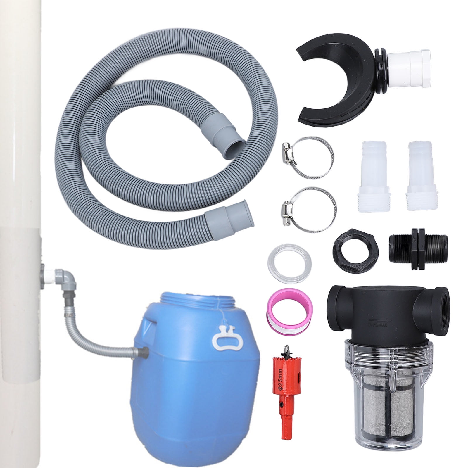 Rain Barrel Collection System, Efficient Water Harvesting For Garden Use