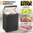 thumbnail image 3 of WANAI 3.5 Cubic Chest Freezer with Top Open Door,Removable Storage Basket,7 Gears Temp Control,Energy Saving,Black, 3 of 11