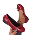 thumbnail image 4 of Women Dressy Flat Shoes Slip on Office Work Shoes with Front Bowknot, Ladies Business Casual Comfortable Low Heels Shoes Outdoor Wear Versatile Plus-Size Loafers, 4 of 10