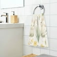 thumbnail image 3 of Yayeee 2 Pack Hand Towels for Bathroom 100% Cotton 16" x 28" Soft Absorbent Kitchen Towel, Floral Rabbit, 3 of 7