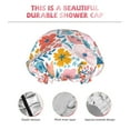 thumbnail image 5 of Disketp Floral Ditsy Shower Caps,Reusable Shower Cap For Women, Double Layer Waterproof Hair Cap, Large Size For All Hair Lengths,For Girls Spa Home Salon Use, 5 of 9