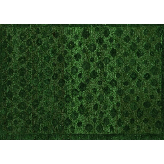 Ahgly Company Indoor Rectangle Abstract Green Modern Area Rugs, 8' x 12'